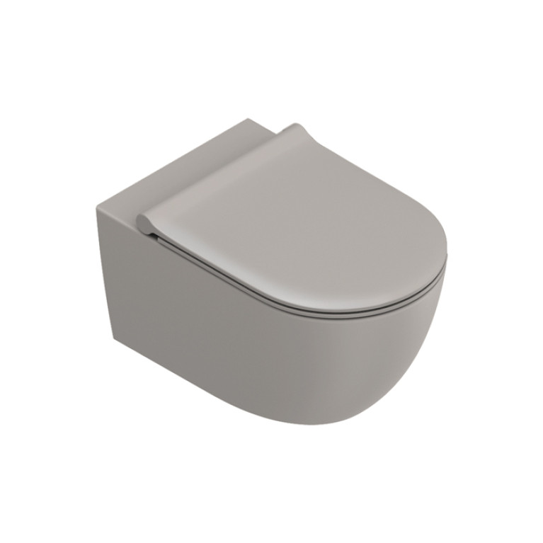 Catalano SFERA Унитаз подвесной 55x35, безободковый, смыв Tornado, покрытие Twinglaze+, без крепежа, цвет Tortora Satinato