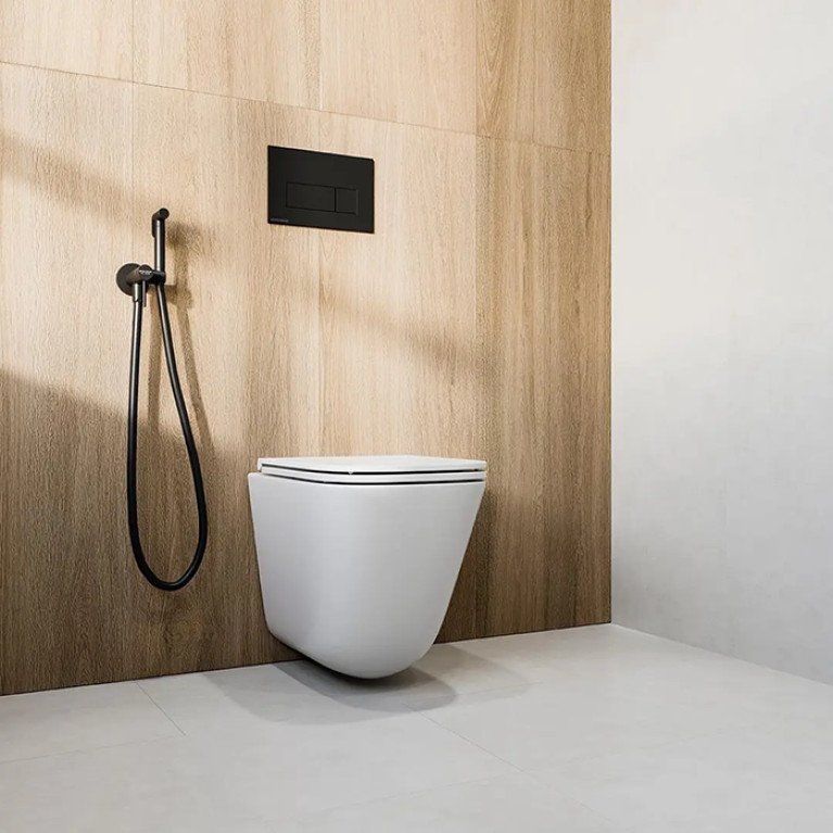 Kerama Marazzi Унитаз Кубо Торнадо подвесной с системой смыва торнадо с крепежом и сиденьем, белый глянцевый