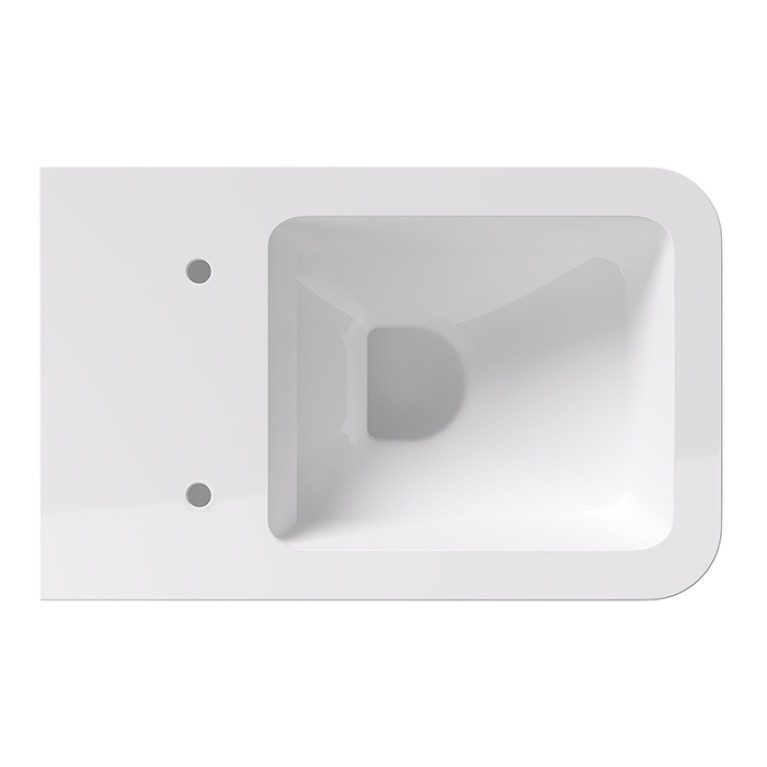 Alice Hide Унитаз Square 55х35, подвесной, безободковый, без сиденья и крышки, белый глянцевый