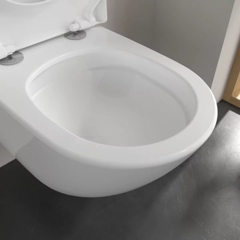 VilleroyBoch Subway 3.0 Унитаз подвесной, безободковый, смыв Tornado, сиденье в комплекте SoftClosing, цвет альпийский белый