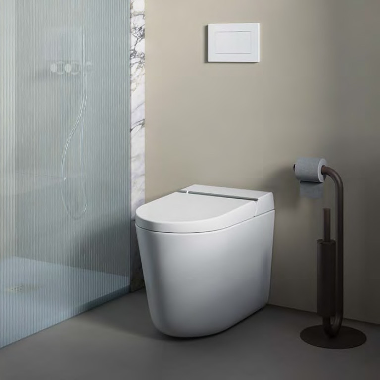 Artceram HYPE Унитаз-биде напольный 38X59см, безободковый, с soft-close, с пультом управл, цвет белый с покр Saniglaze (АКЦИЯ 2026!)