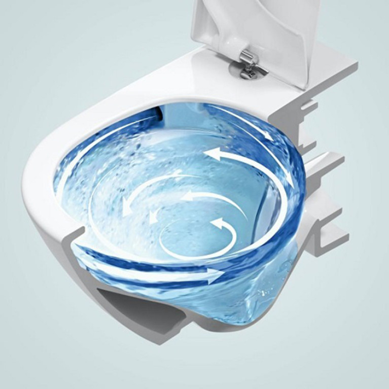 VilleroyBoch Subway 3.0 Унитаз подвесной, безободковый, смыв Tornado, сиденье в комплекте SoftClosing, CeramicPlus, цвет альпийский белый