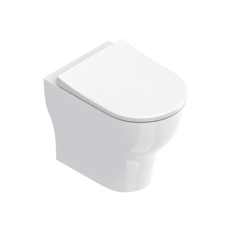 Catalano Sfera Унитаз напольный 52x35, безободковый, универс.слив, смыв Tornado, покрытие Cataglaze+, без крепежа, цвет белый глянцевый