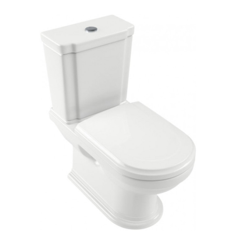 VilleroyBoch Hommage Унитаз моноблок  370*725*390, крепеж в комплекте, CeramicPlus, цвет: белый