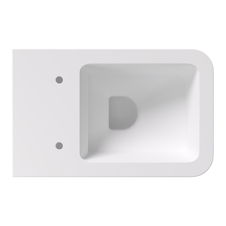 Alice Hide Унитаз Square 55х35, подвесной, безободковый, без сиденья и крышки, белый матовый