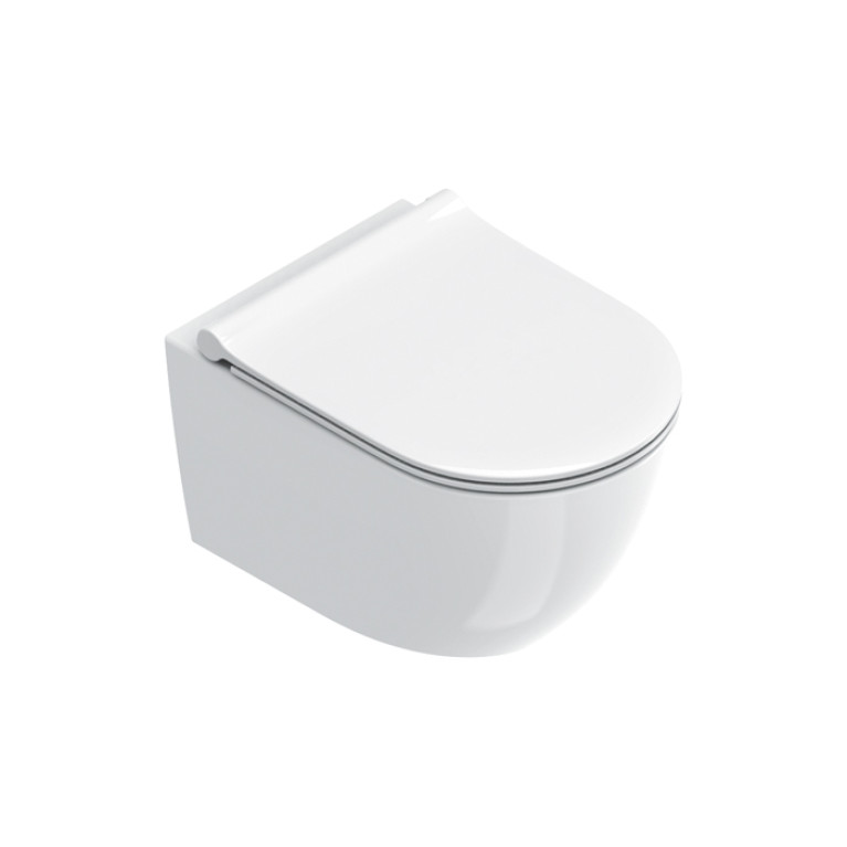 Catalano SFERA Унитаз подвесной 50x35, безободковый, смыв Tornado, покрытие Cataglaze+, 4.5л, без крепежа, цвет белый глянцевый (NEW 2026)