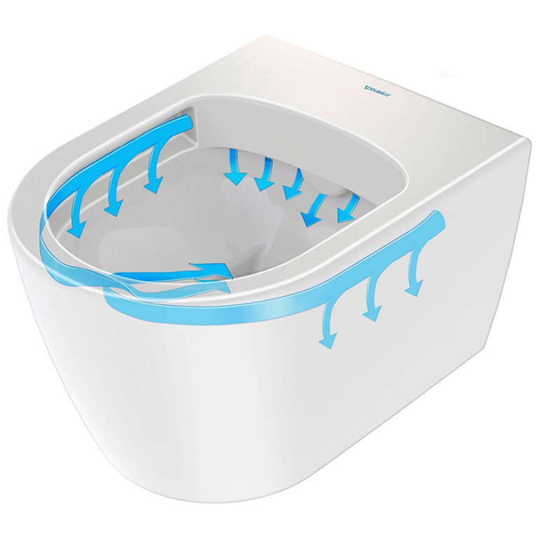 Duravit Soleil by Starck Унитаз подвесной 370х540мм, безободковый, с открытым креплением, Wei&szlig; Hochglanz, HyG,цвет белый