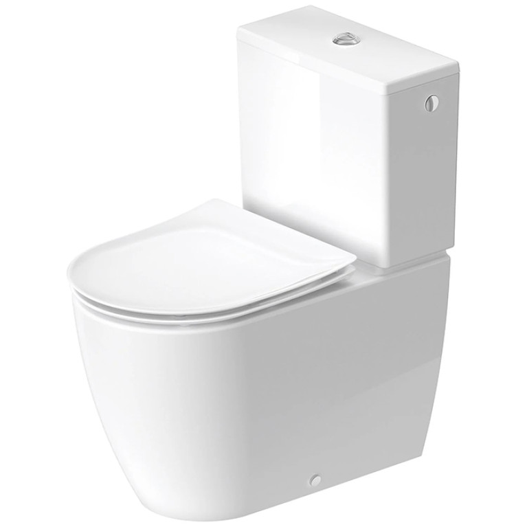 Duravit Soleil by Starck Унитаз моноблок  370х660мм, безободковый, слив универсальный,  Wei&szlig; Hochglanz, HyG, цвет белый
