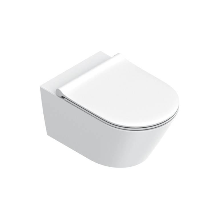 Catalano Zero Унитаз подвесной 55x35, безободковый, смыв Tornado, покрытие Twinglaze+, без крепежа, цвет белый матовый