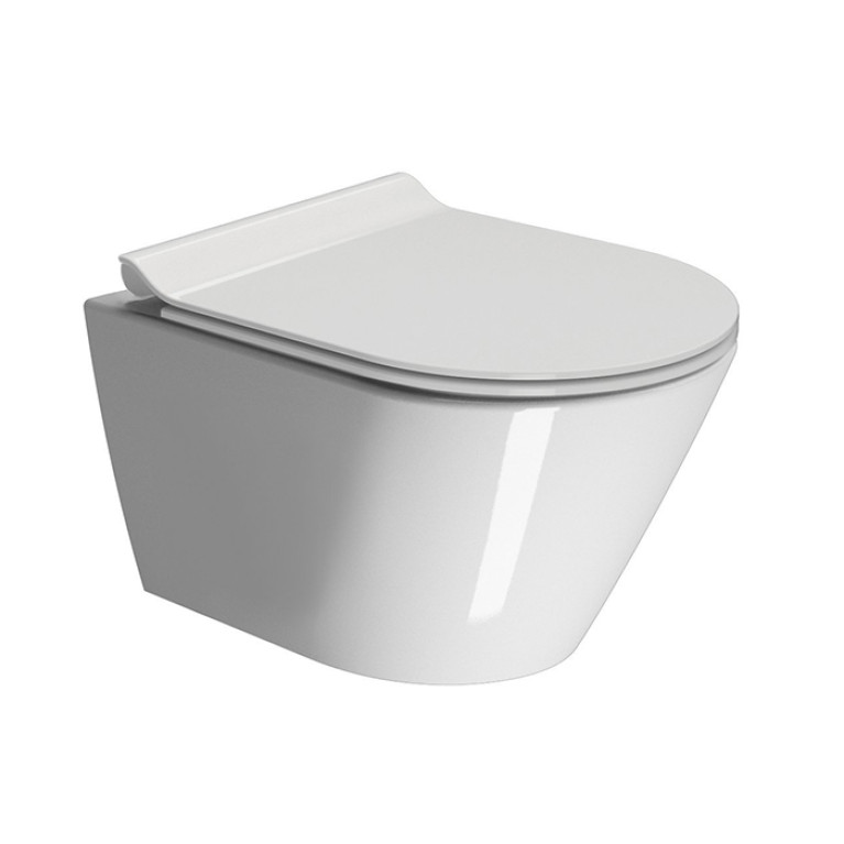 9412FR511 KUBE X унитаз подвесной 50х36 Genius Flush с крепежом белый глянцевый GSI