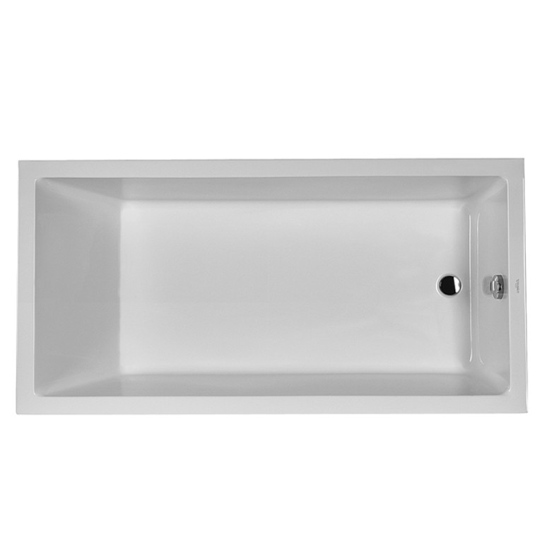 Duravit Starck Ванна прямоугольная встраиваемая или с панелями 1800x900 мм с наклоном для спины, с переливом Цвет: белый