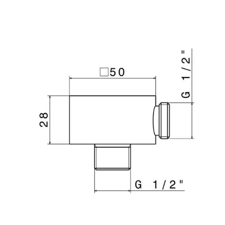 Kerama Marazzi FUTURA Вывод для душа , цвет хром (Снижены цены)
