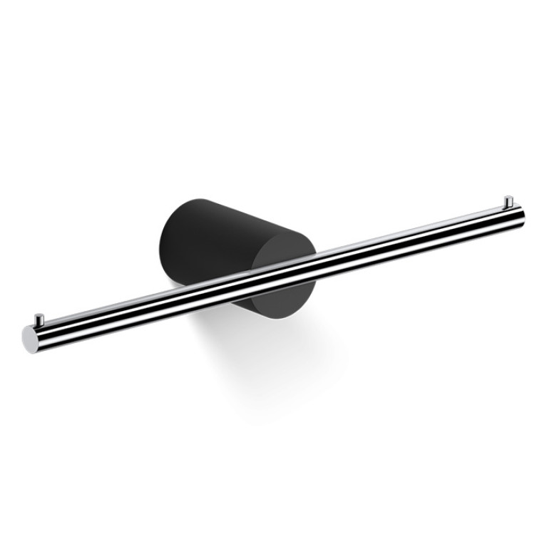 Decor Walther Black Stone TPH2 Держатель туалетной бумаги, двойной, цвет: черный матовый / хром