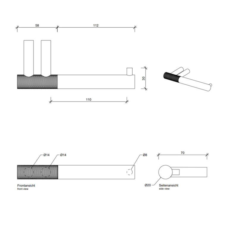 Decor Walther Club TPH1 Держатель туалетной бумаги, цвет: золото матовое