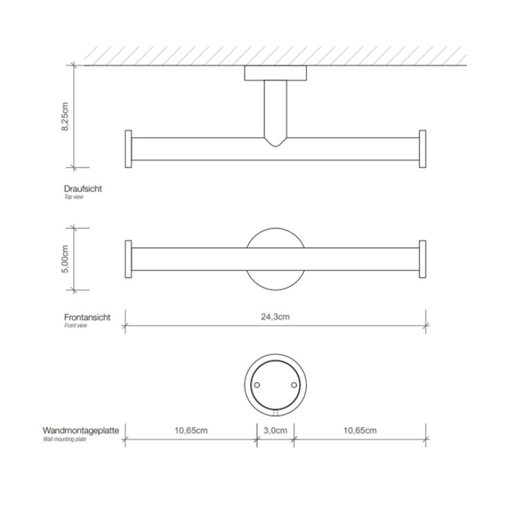 Decor Walther DW 725 Держатель туалетной бумаги, двойной, цвет: хром