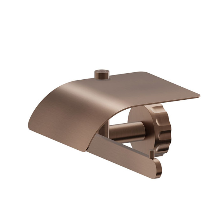 Newform Ionika accessori Держатель для т/б с крышкой, правый , цвет: PVD brushed copper bronze