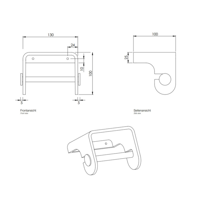 Decor Walther Stone TPH4 Держатель туалетной бумаги, подвесной, цвет: белый / сталь матовая