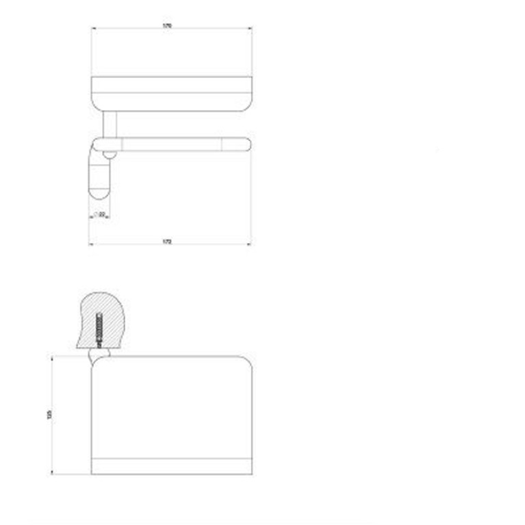 Gessi Goccia Держатель для туалетной бумаги с крышкой, цвет: хром