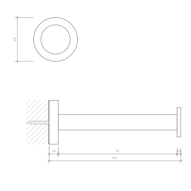 Decor Walther Basic ERH Держатель запасного рулона настенный, цвет: черный матовый