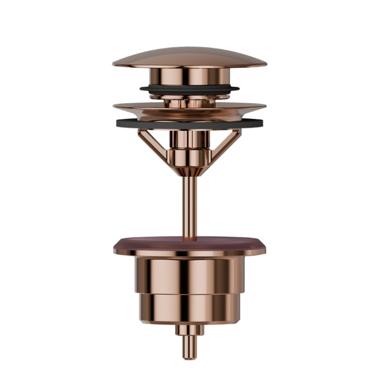 Newform  Донный клапан  клик-клак 11/4,  Н min 5 - max 65 мм, цвет:  PVD copper bronze
