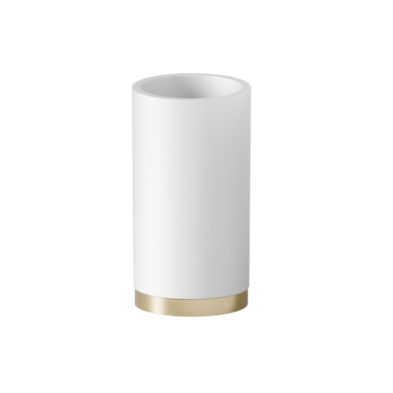 Newform  Стакан, цвет белый/PVD Brushed gold