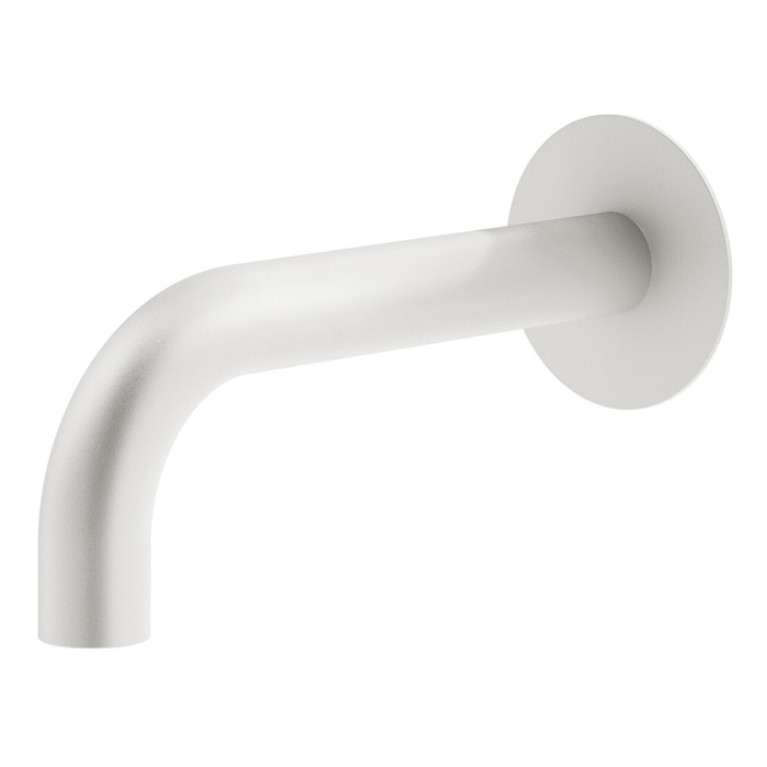 Plumberia Selection IXO Излив д.ванны встраив. d.24, длина 210 мм, подкл. 1/2' с латунной накл. d.70, белый матовый