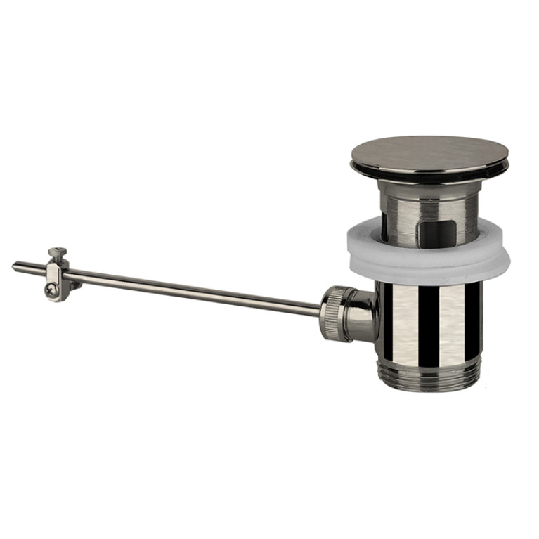 Gessi Emporio Technical accessories Донный клапан для раковины на 1 1/4 c донным клапаном и переливом, цвет: Finox Brushed Nickel