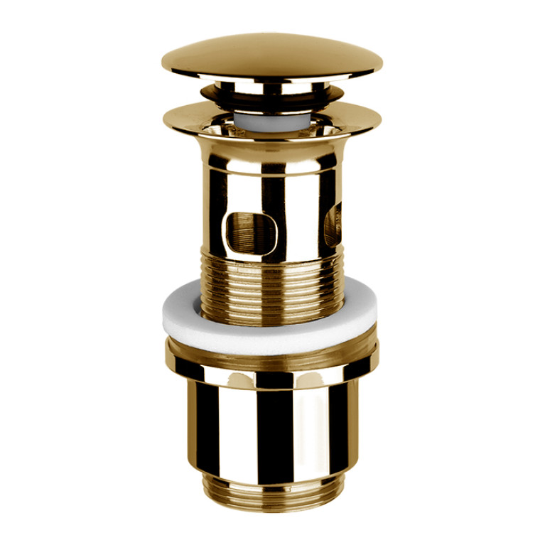 Gessi Донный клапан StopGo для раковины с переливом, цвет Gold PVD