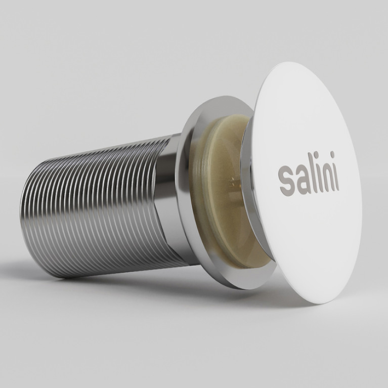 Salini Донный клапан Click-Clack для раковины D501UpDown для моделей Callista 101-108/Gloria 301-311/Ottavia, S-Sense, цвет: белый глянцевый
