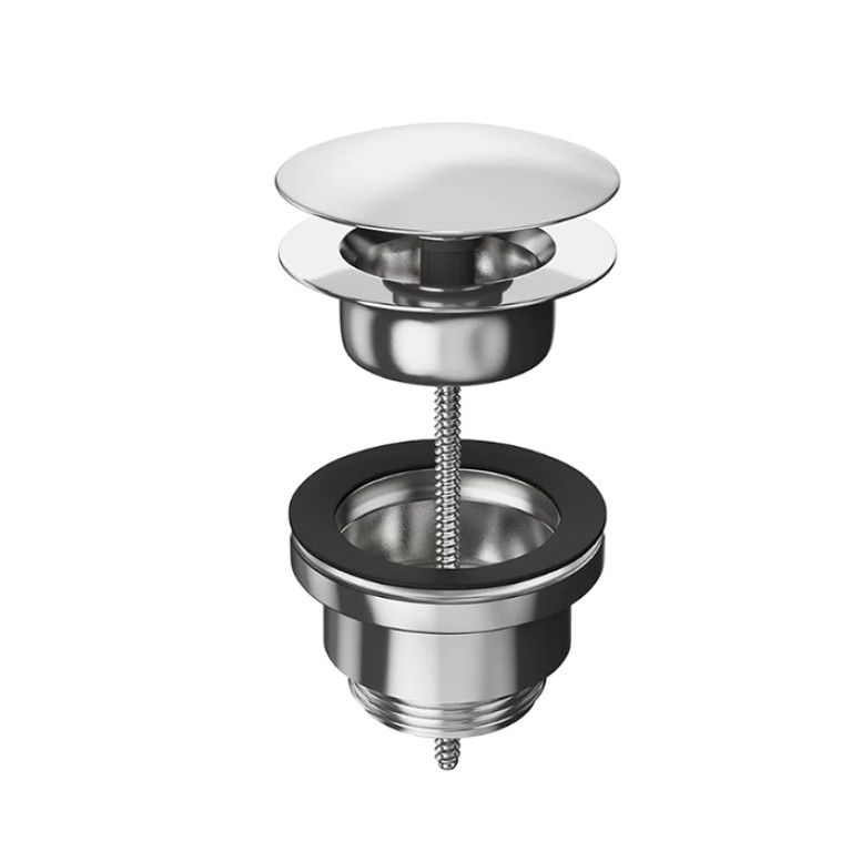 Kerama Marazzi Донный клапан для раковины click-clack, цвет хром