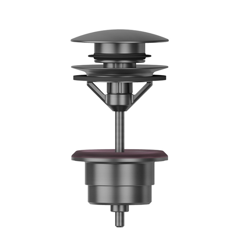 Newform  Донный клапан  клик-клак 11/4,  Н min 5 - max 65 мм, цвет: brushed gun metal