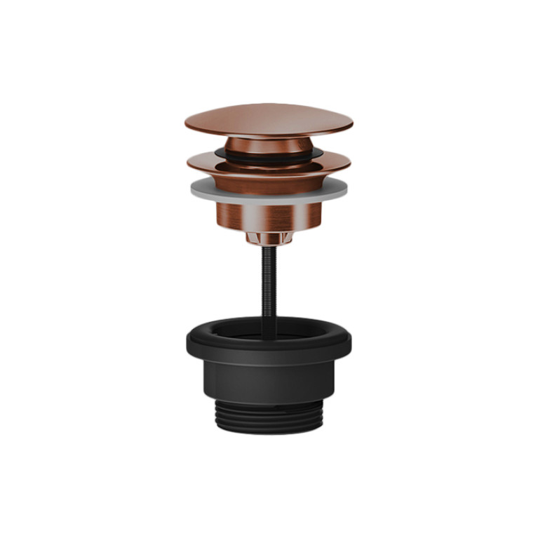 GESSI 316 Донный клапан нажимной &ldquo;StopGo&rdquo;, для раковин без перелива, цвет Copper Brushed PVD