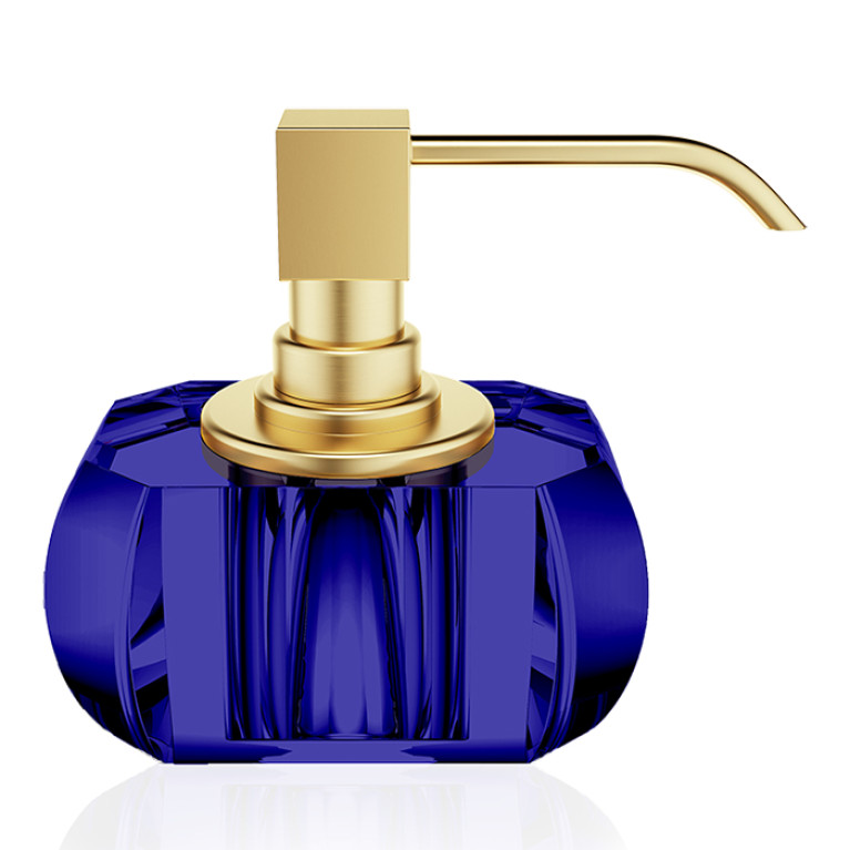 Decor Walther KR SSP Дозатор для мыла, цвет: Capri Blue / Золото матовое