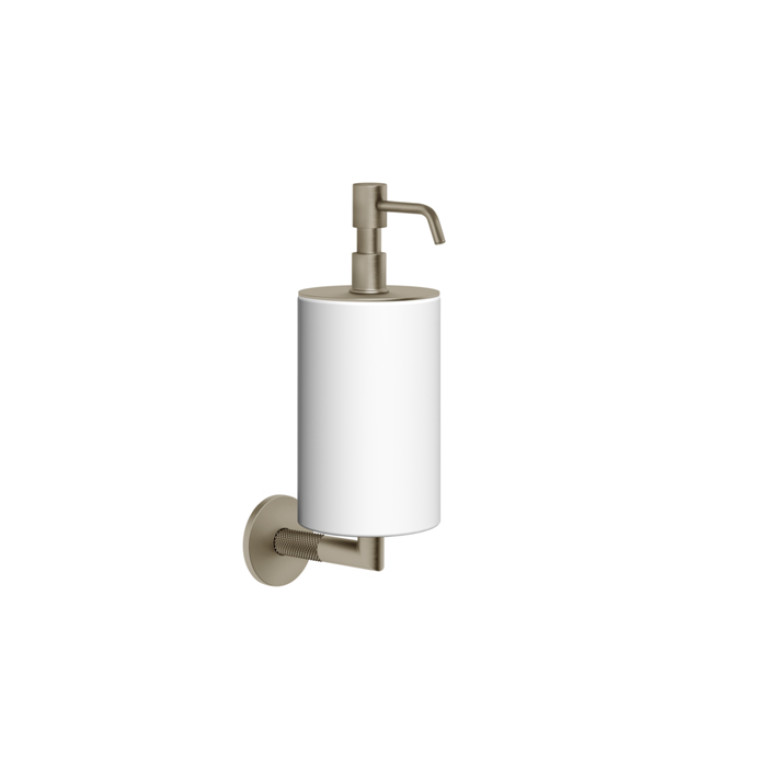 Gessi Anello Дозатор для жидкого мыла настенный белый, цвет Finox Brushed Nickel