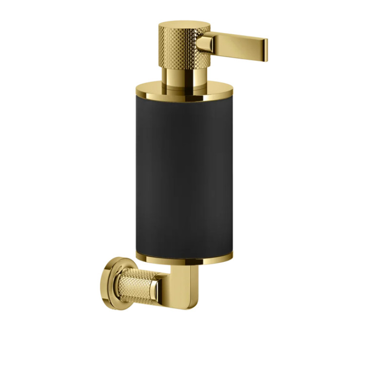 GESSI INCISO Дозатор для жидкого мыла настенный, цвет: черный/золото