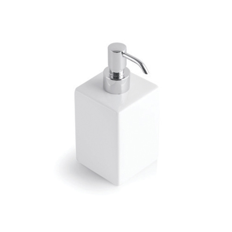 Bertocci Le Ceramiche Дозатор настольный 7,5хh18х7,5 см, цвет белая керамика/хром (акция из наличия)
