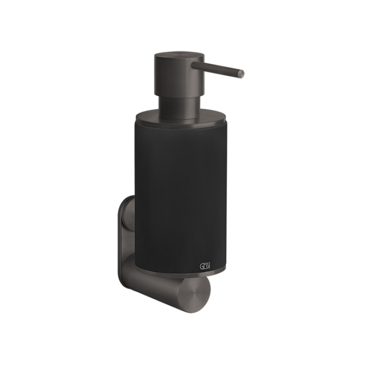 GESSI 316 Дозатор для жидкого мыла настенный, цвет: черный/brushed black metal pvd