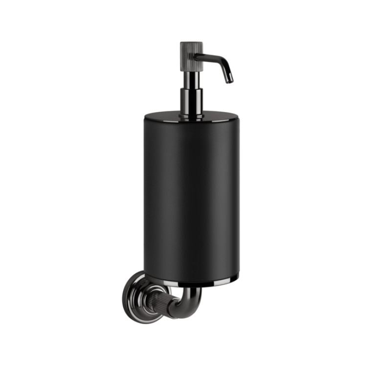 GESSI VENTI20 Дозатор для жидкого мыла подвесной, цвет черный, фурнитура Black Metal PVD