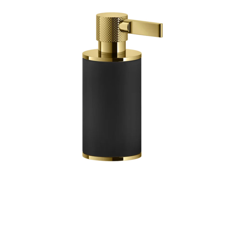 GESSI INCISO Дозатор для жидкого мыла настольный, цвет: черный/золото