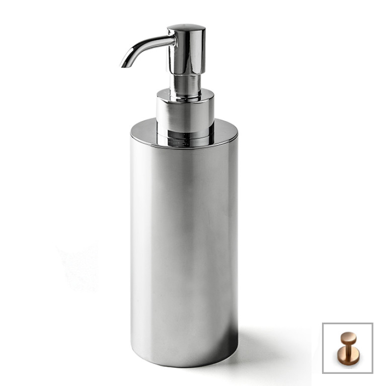 3SC Metal Tonda Дозатор настольный d6xh19 см, цвет Warm Brushed Bronze PVD