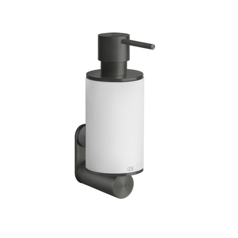 GESSI 316 Дозатор для жидкого мыла настенный, цвет: белый/brushed black metal pvd