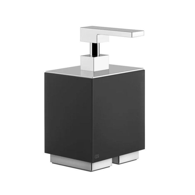 Gessi Rettangolo Дозатор для жидкого мыла настольный, цвет: хром/черный