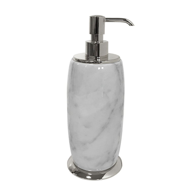 3SC Elegance MARMO Дозатор для жидкого мыла, настольный, цвет: мрамор bianco carrara/хром