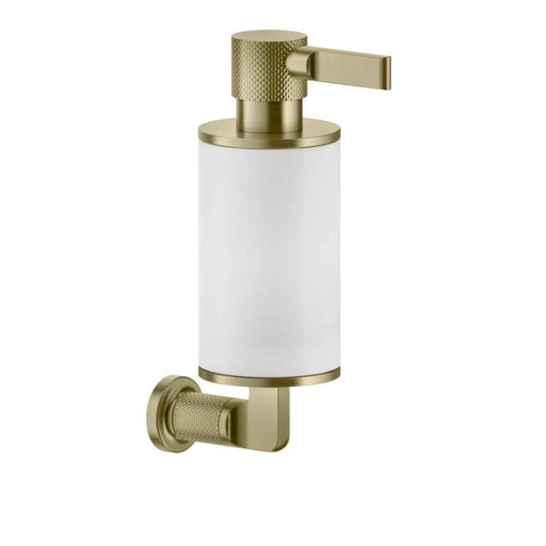GESSI INCISO Дозатор для жидкого мыла настенный, цвет: белый/brushed brass pvd (СПЕЦцена со склада!)