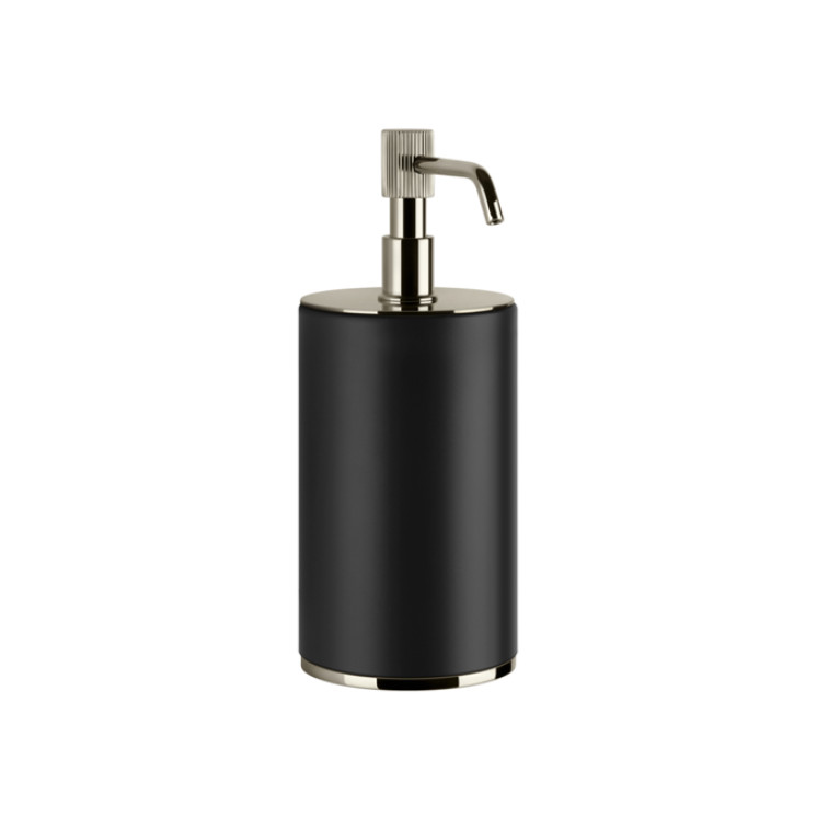 GESSI VENTI20 Дозатор для жидкого мыла настольный, цвет черный, фурнитура Nickel PVD
