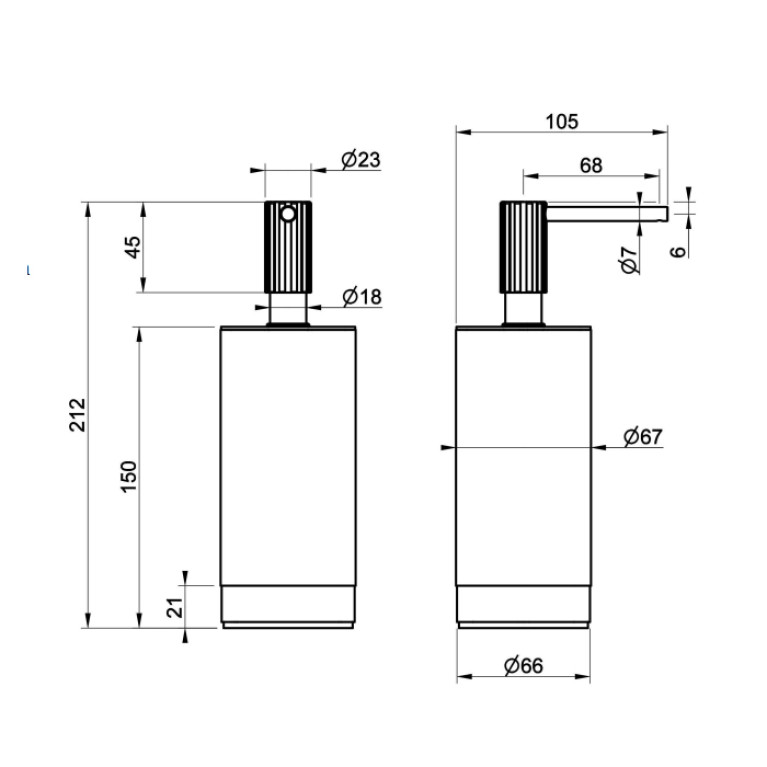 GESSI INCASTRI ACCESSORIES  Дозатор  настольный   цвет: Finox Brushed Nickel /Light Smoke