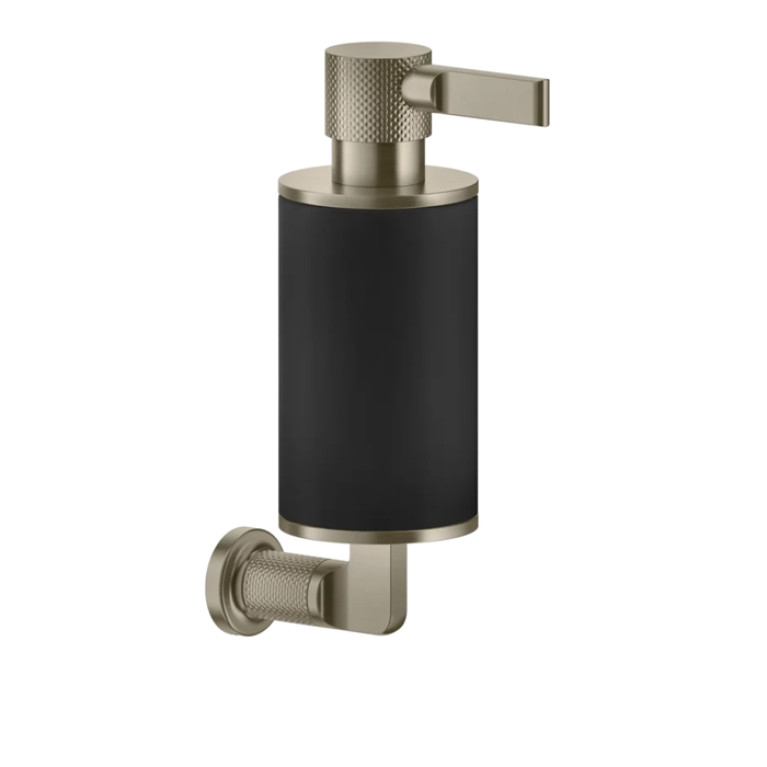 GESSI INCISO Дозатор для жидкого мыла настенный, цвет: черный/finox