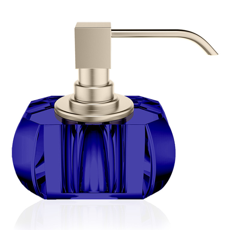Decor Walther KR BMD Kristall Дозатор для мыла, цвет:  Capri Blue / Nickel satin