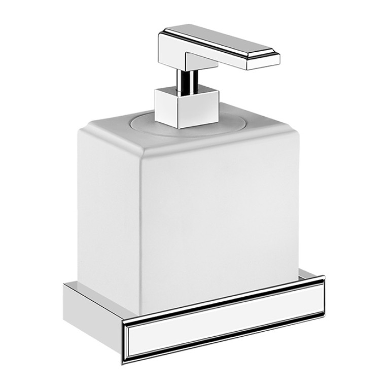 Gessi Eleganza Дозатор для жидкого мыла подвесной, цвет: хром/белый (НЕ производится!)