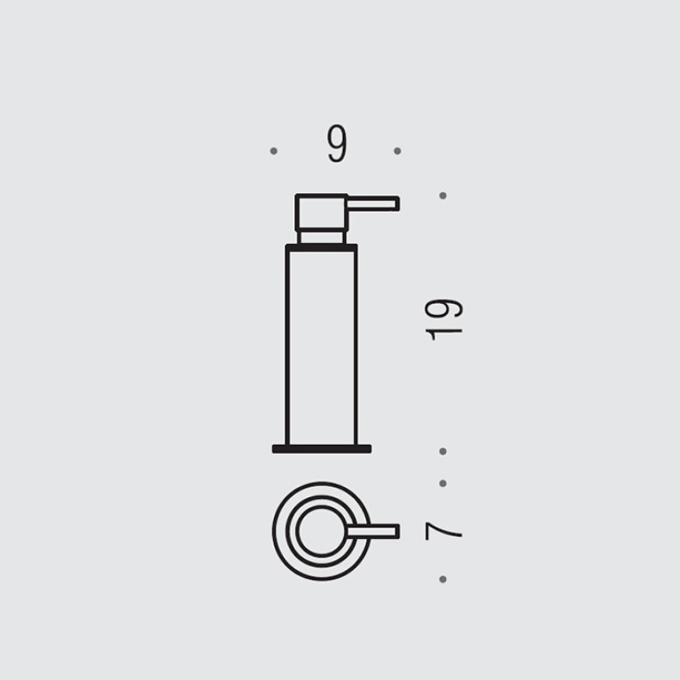 Colombo Plus/Mini Дозатор для жидкого мыла настольный, металлический, цвет: белый матовый